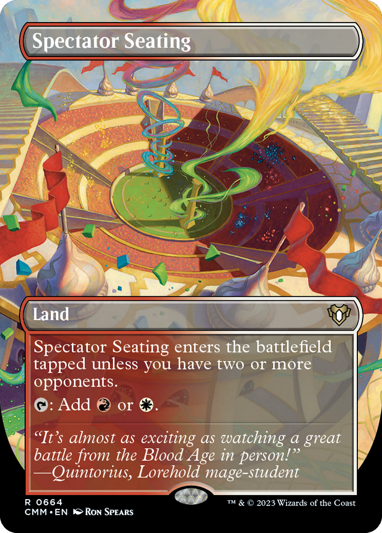 Spectator Seating (Borderless Alternate Art) [Commander Masters] Foil