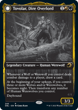 Tovolar, Dire Overlord // Tovolar, the Midnight Scourge [Innistrad: Double Feature] Foil