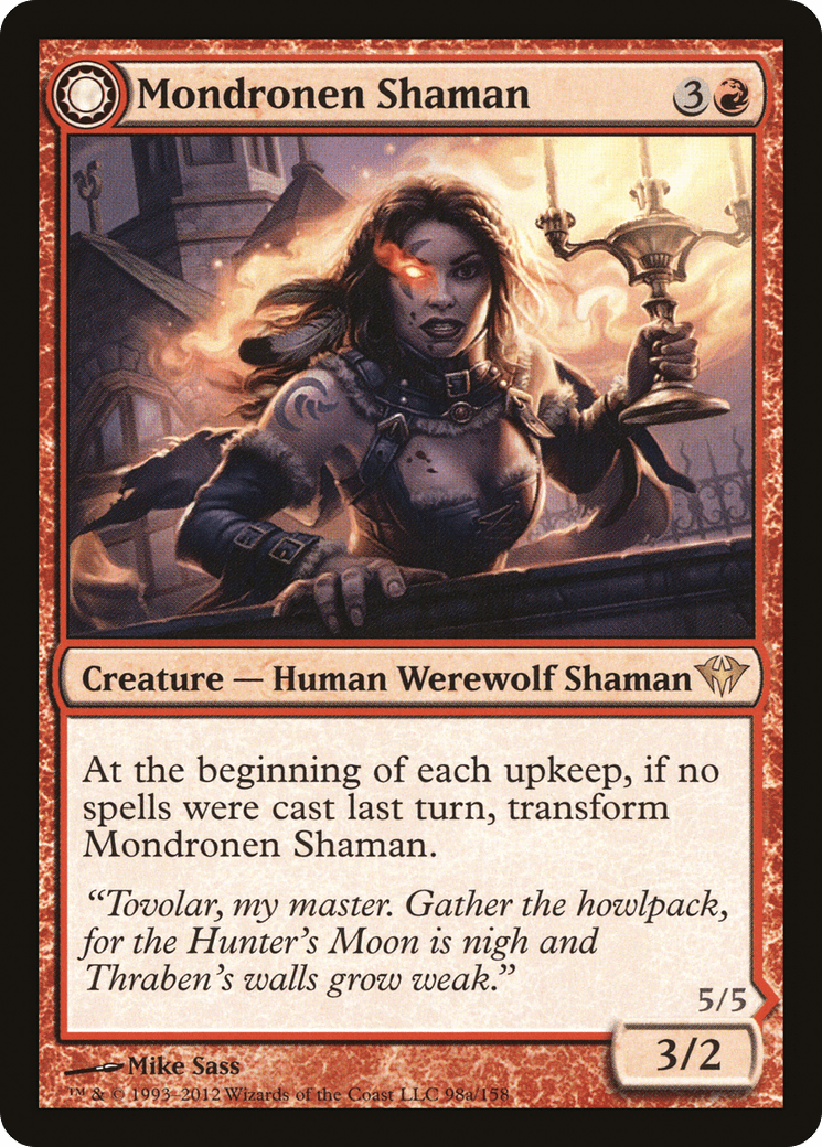 Mondronen Shaman // Tovolar's Magehunter [Dark Ascension] Foil