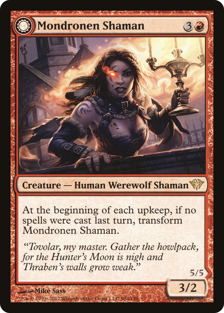 Mondronen Shaman // Tovolar's Magehunter [Dark Ascension] Foil