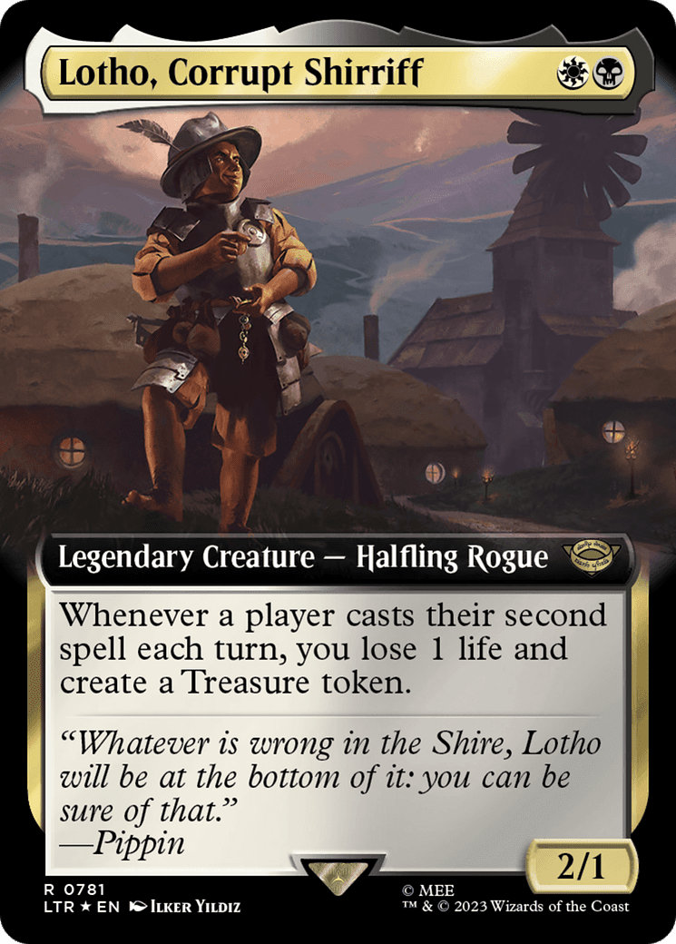 Lotho, Corrupt Shirriff (Extended Art) (Surge Foil) [The Lord of the Rings: Tales of Middle-Earth]