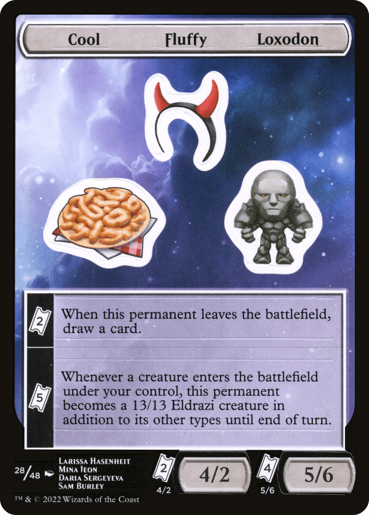 Cool Fluffy Loxodon (028) [Unfinity Sticker Sheets]  Foil