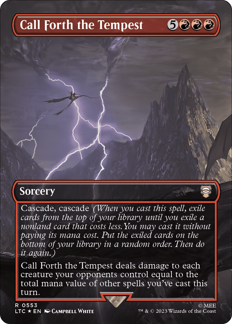 Call Forth the Tempest (Borderless) (Surge Foil) [The Lord of the Rings: Tales of Middle-Earth Commander]