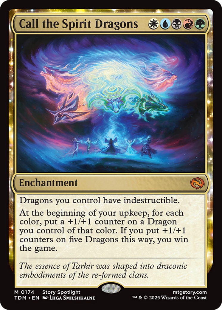 Call the Spirit Dragons (174) [Tarkir: Dragonstorm]  Foil