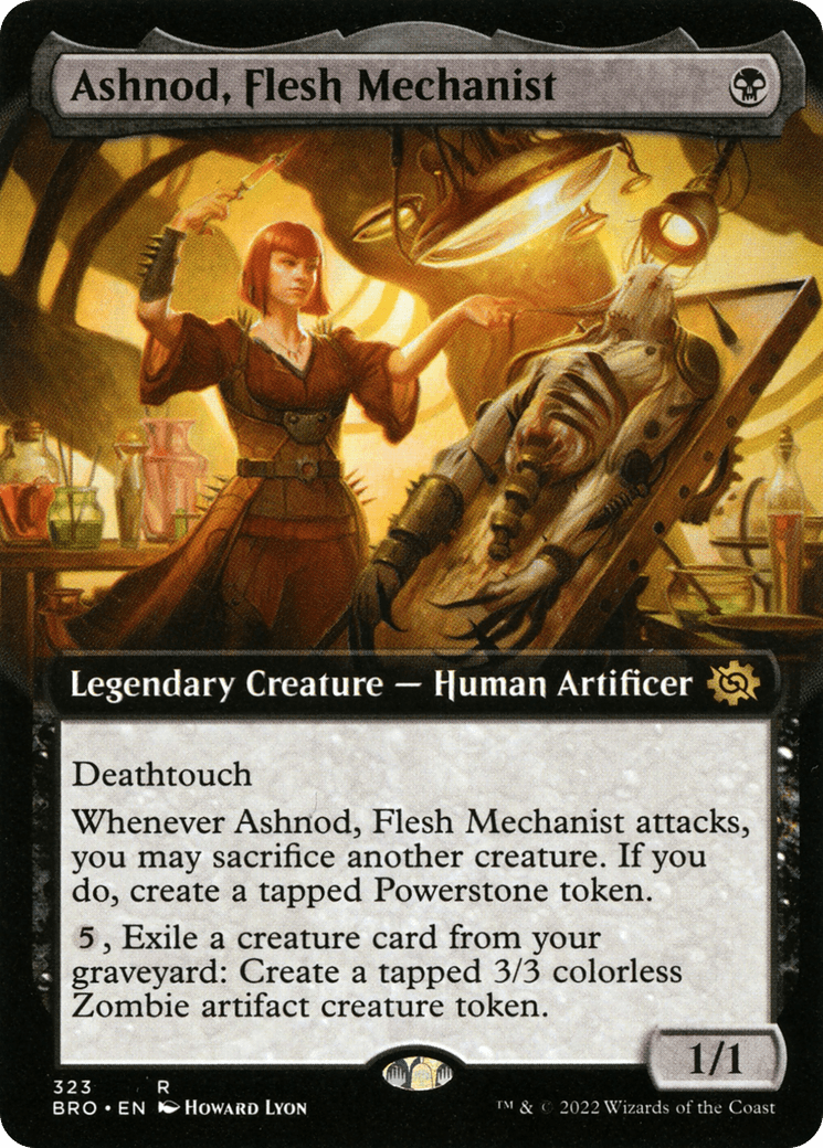 Ashnod, Flesh Mechanist (Extended Art) [The Brothers' War] Foil
