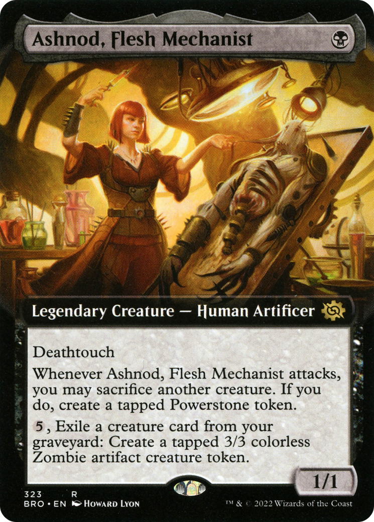 Ashnod, Flesh Mechanist (Extended Art) [The Brothers' War] Foil