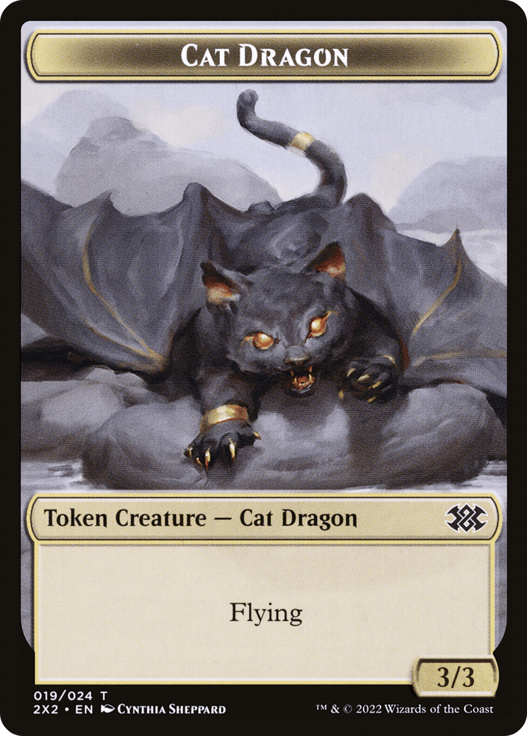 Cat Dragon (T2X2-019) - Double Masters 2022 Tokens Foil
