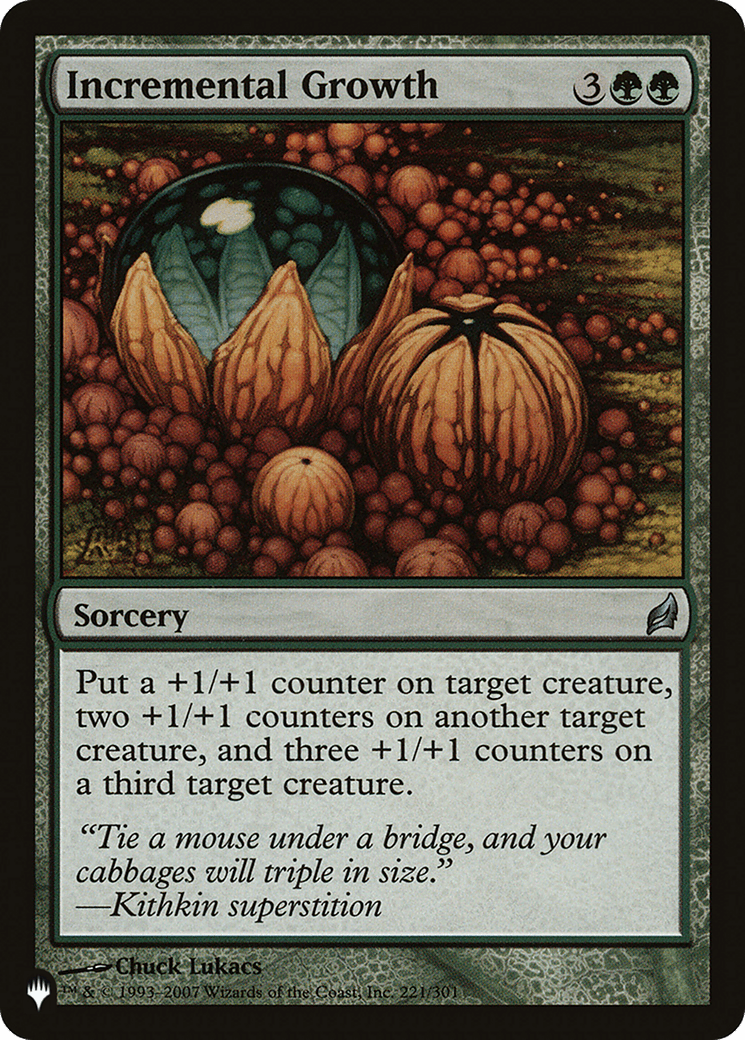 Incremental Growth |  (LRW-221) [The List]