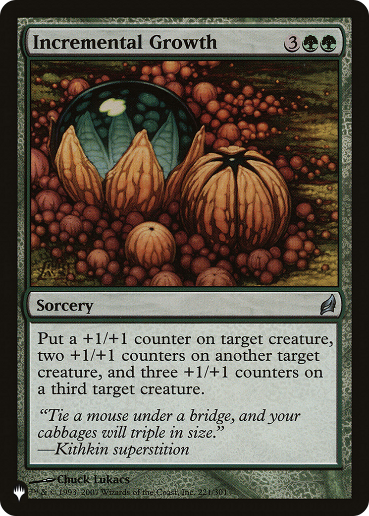 Incremental Growth |  (LRW-221) [The List]