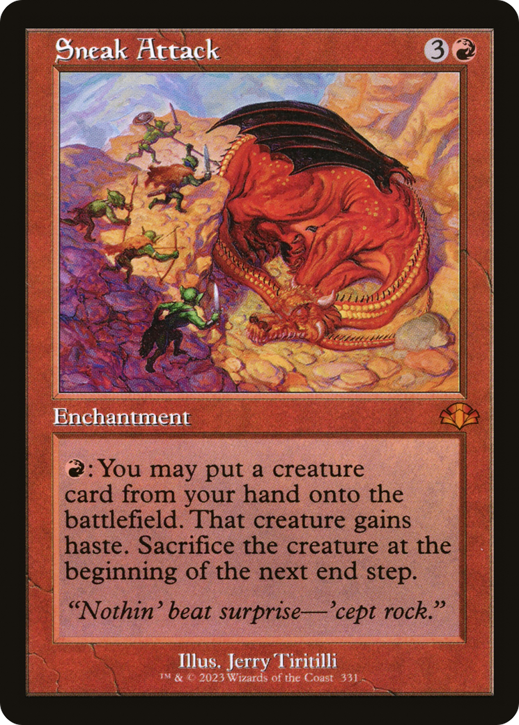 Sneak Attack (Retro) [Dominaria Remastered] Foil