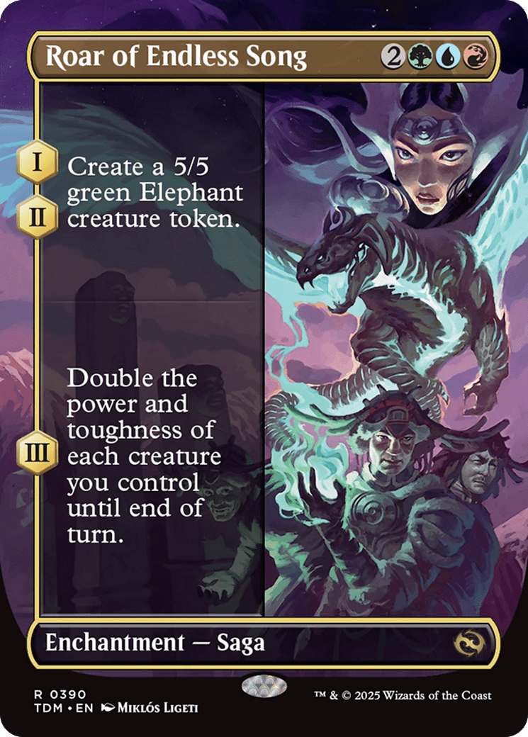 Roar of Endless Song (Borderless) (390) [Tarkir: Dragonstorm]