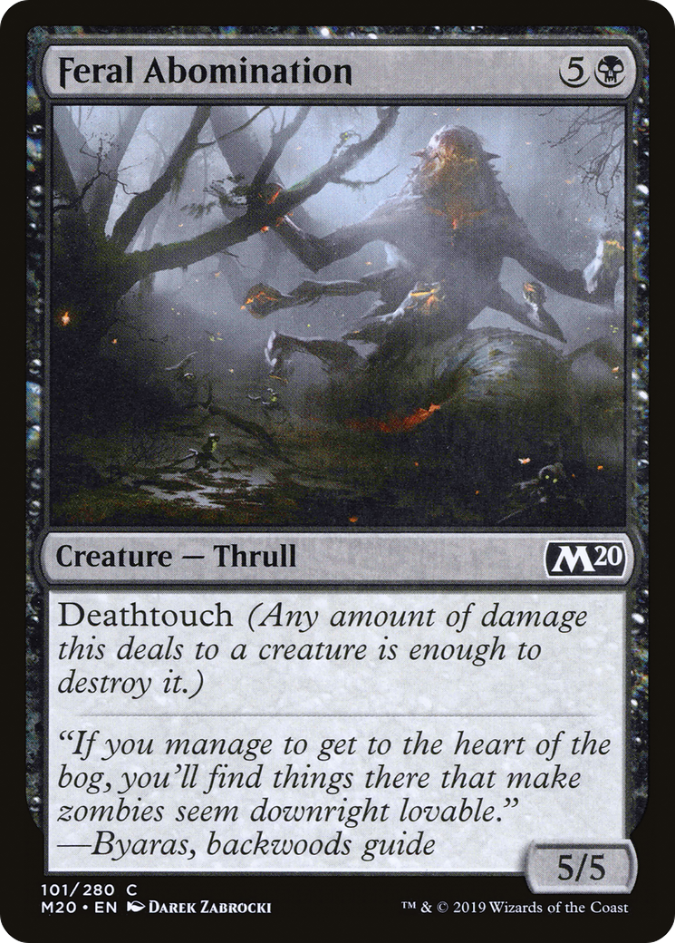 Feral Abomination [Core Set 2020] Foil