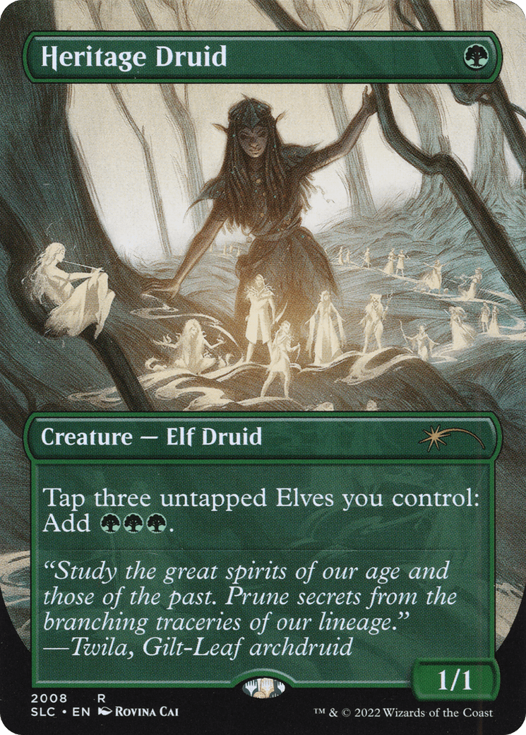 Heritage Druid (Borderless) [Secret Lair 30th Anniversary Countdown Kit]