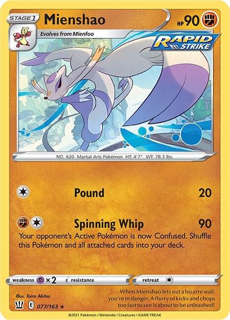 Mienshao 077/163 (SWSH05: Battle Styles) 
