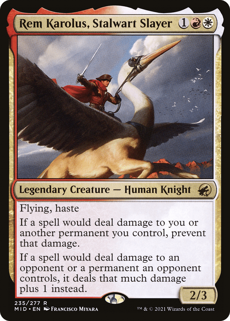 Rem Karolus, Stalwart Slayer [Innistrad: Midnight Hunt] Foil