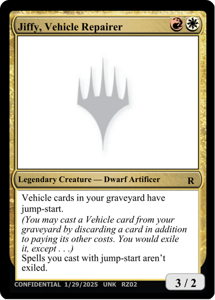 Jiffy, Vehicle Repairer |  () [Un-Known Event Playtest Cards]