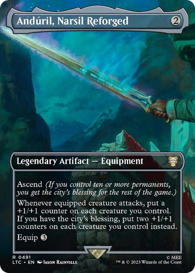 Anduril, Narsil Reforged (Borderless) [The Lord of the Rings: Tales of Middle-Earth Commander] Foil