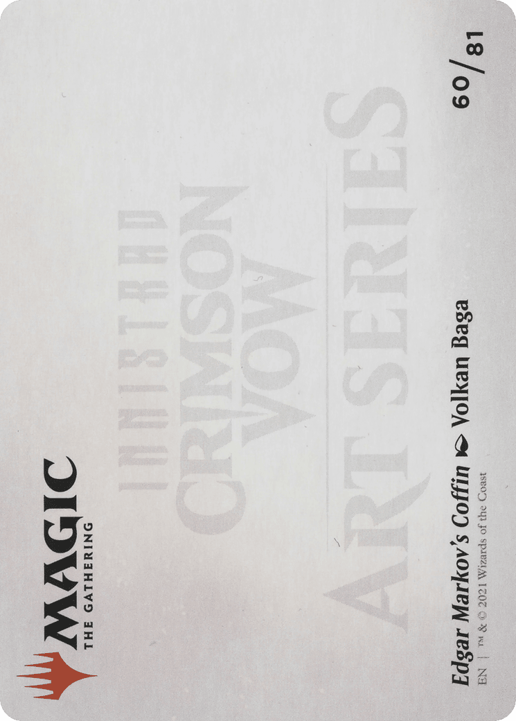 Edgar Markov's Coffin // Edgar Markov's Coffin (AVOW-060) - Crimson Vow Art Series (Borderless) Foil