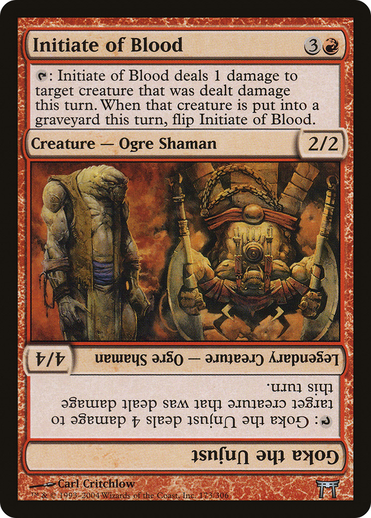 Initiate of Blood // Goka the Unjust [Champions of Kamigawa] Foil