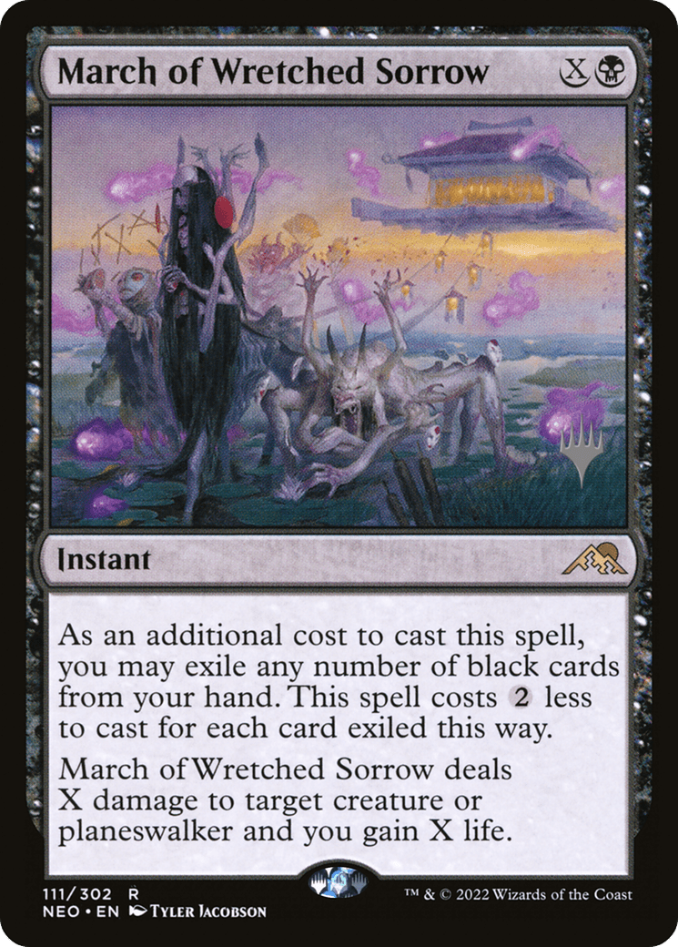 March of Wretched Sorrow (Promo Pack) [Kamigawa: Neon Dynasty Promos] Foil