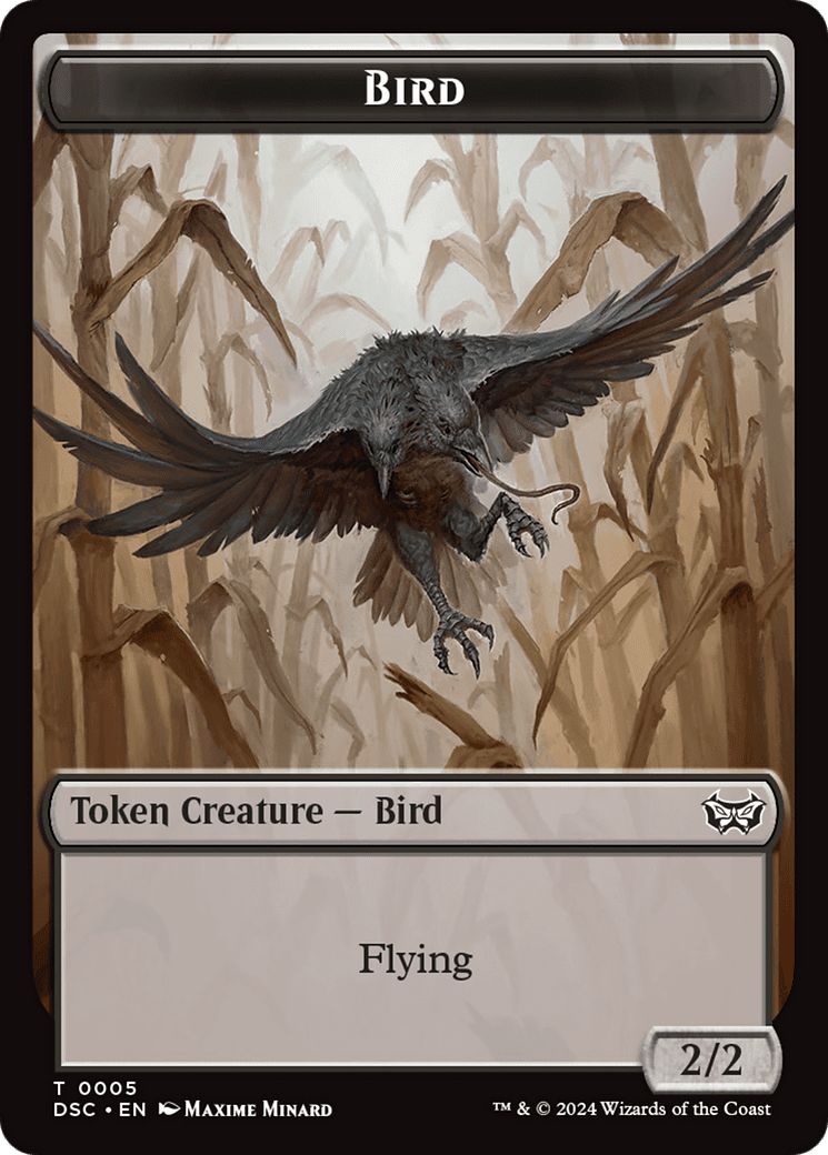Demon // Bird Double-Sided Token [Duskmourn: House of Horror Commander Tokens]