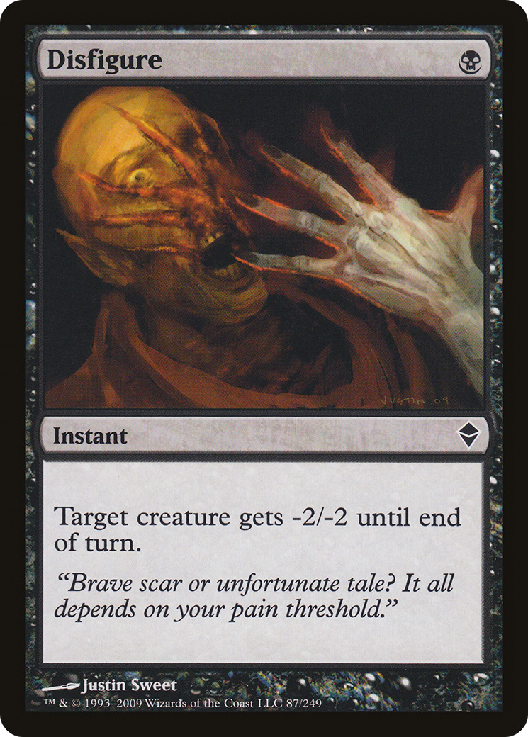 Disfigure [Zendikar] Foil