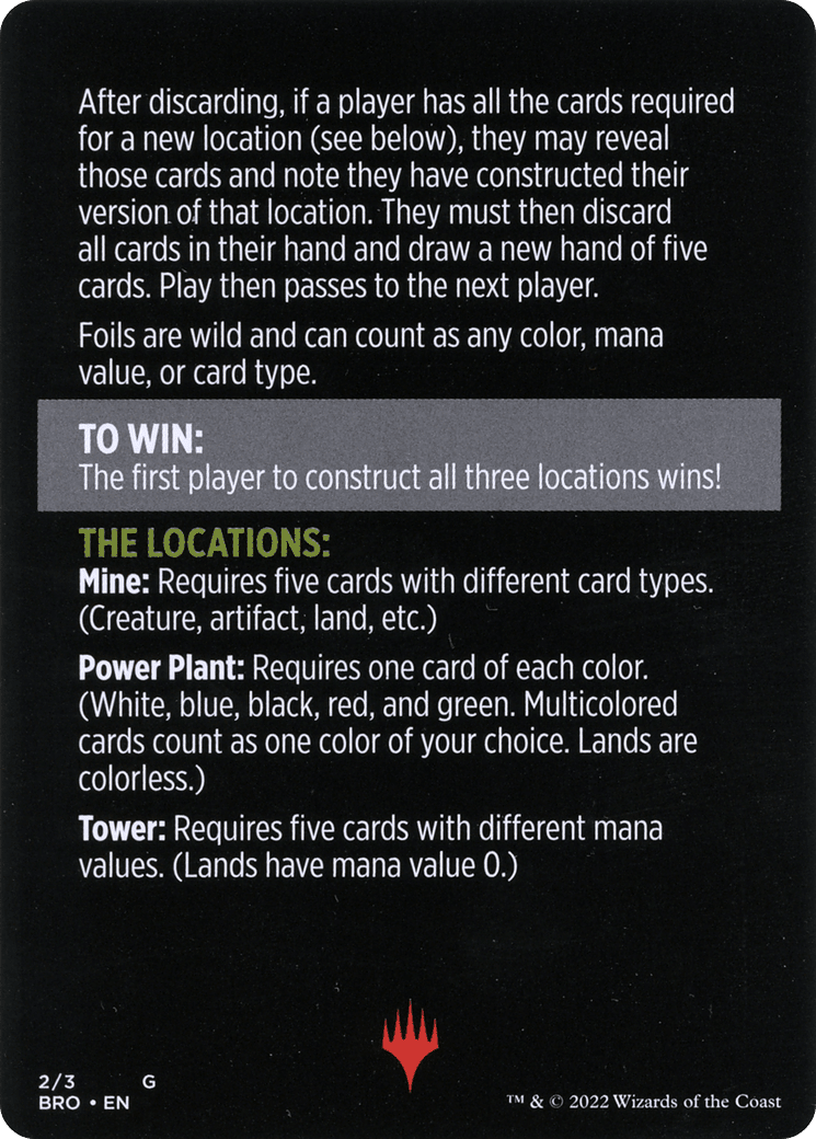 Urza's Blueprints (minigame) // Urza's Blueprints (cont'd) (MBRO-002) - The Brothers' War Minigames Foil