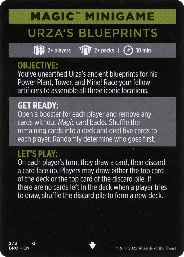 Urza's Blueprints (minigame) // Urza's Blueprints (cont'd) (MBRO-002) - The Brothers' War Minigames Foil