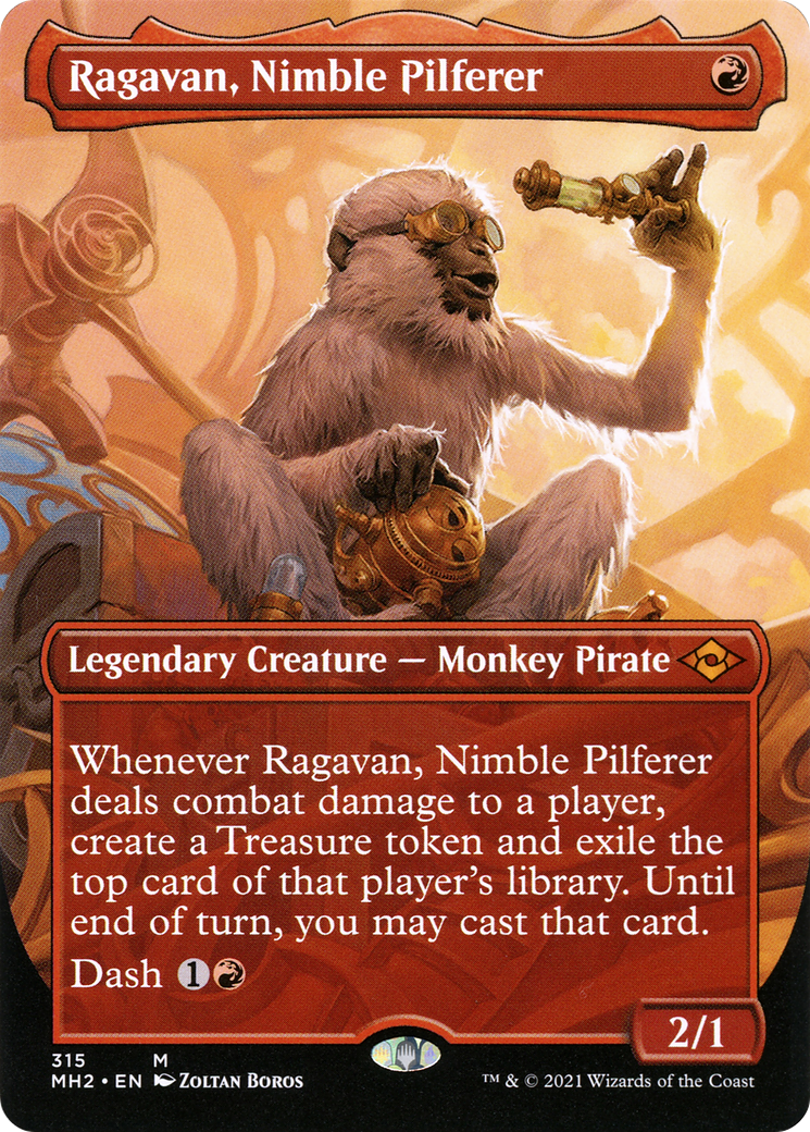 Ragavan, Nimble Pilferer (Borderless Alternate Art) [Modern Horizons 2] Foil