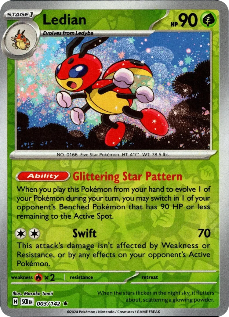 Ledian 003/142 - SV07 Stellar Crown Reverse Holofoil