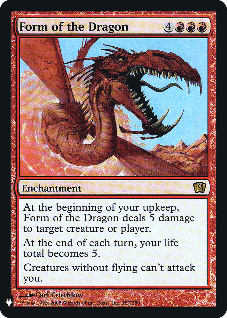 Form of the Dragon |  Foil (9ED-187) [The List]