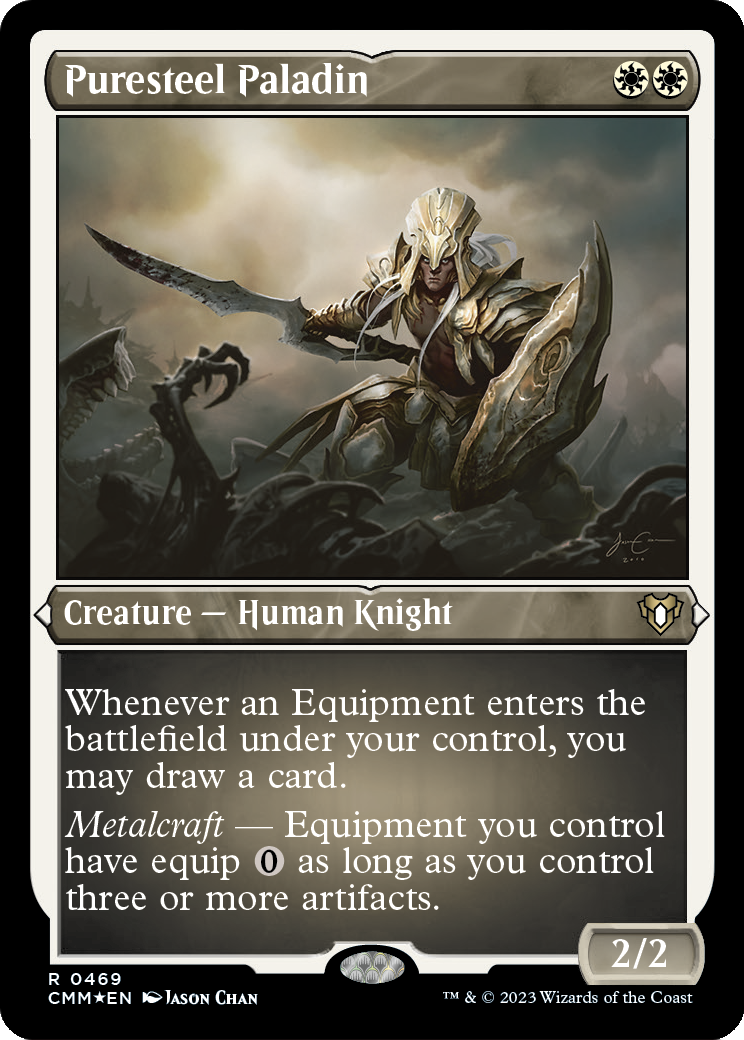 Puresteel Paladin (CMM-469) - Commander Masters Etched Foil