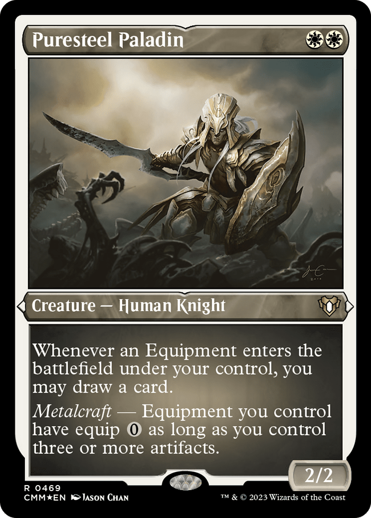 Puresteel Paladin (CMM-469) - Commander Masters Etched Foil