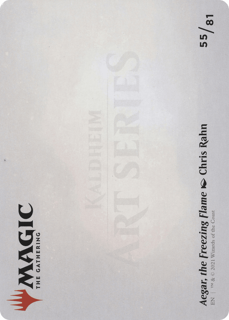 Aegar, the Freezing Flame // Aegar, the Freezing Flame (AKHM-055) - Kaldheim Art Series (Borderless)