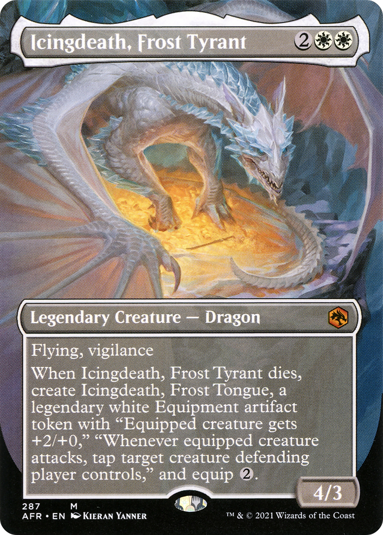 Icingdeath, Frost Tyrant (Borderless Alternate Art) [Dungeons & Dragons: Adventures in the Forgotten Realms] Foil