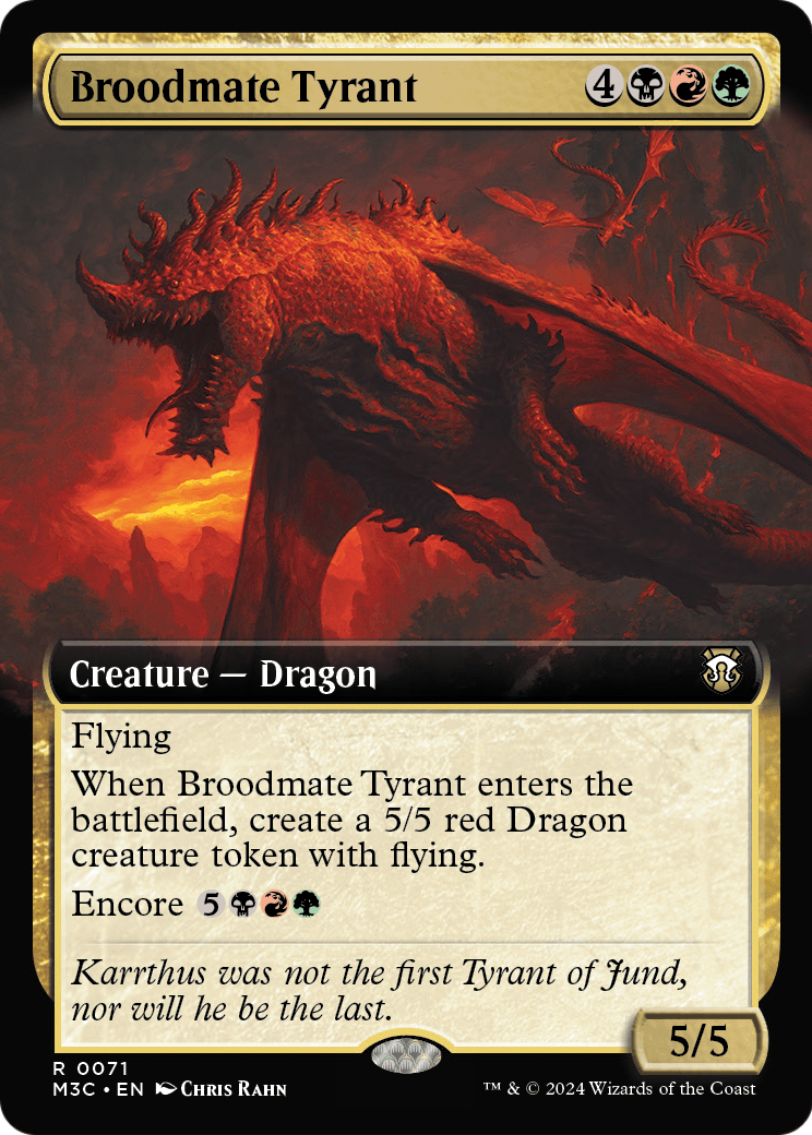 Broodmate Tyrant (Extended Art) [Modern Horizons 3 Commander] Foil