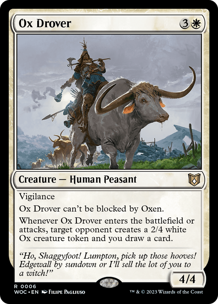 Ox Drover [Wilds of Eldraine Commander]