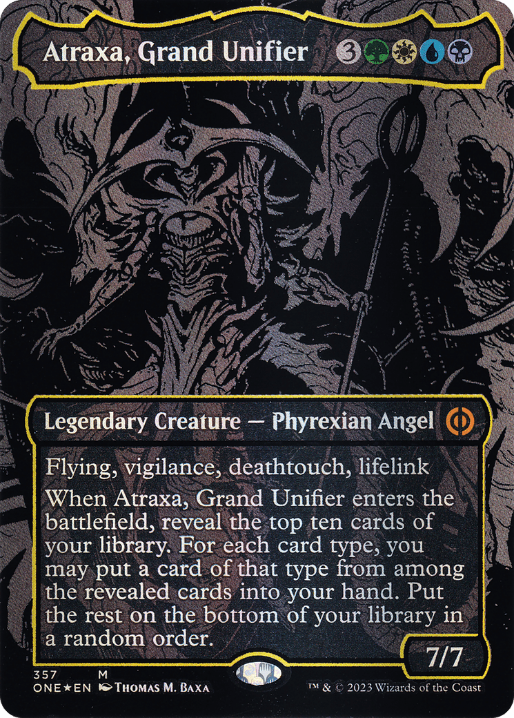 Atraxa, Grand Unifier (Oil Slick Raised Foil) [Phyrexia: All Will Be One]