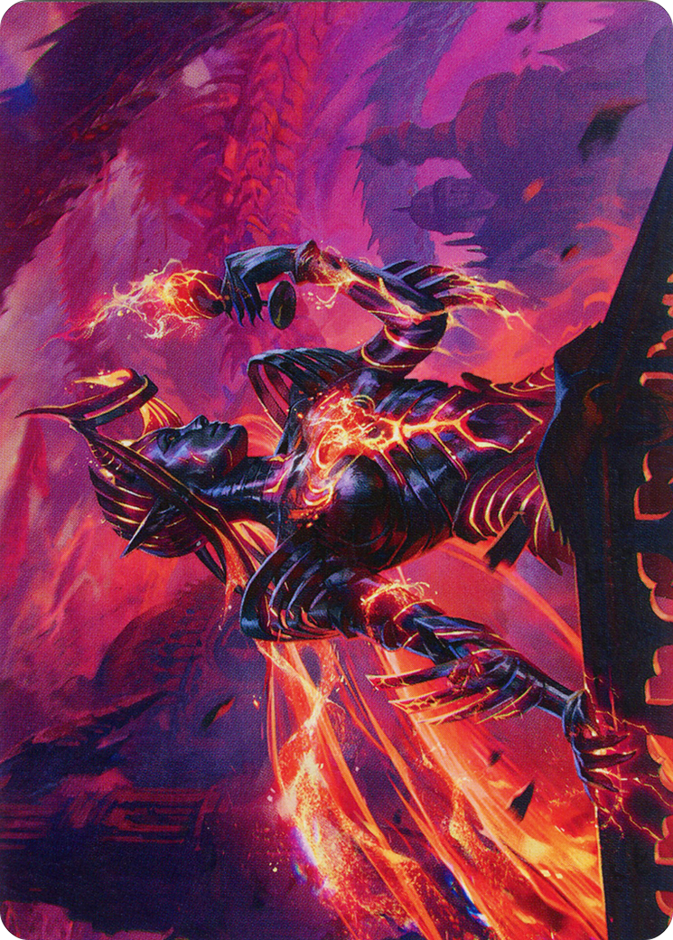 Ayara, Furnace Queen // Ayara, Furnace Queen (AMOM-021) - March of the Machine Art Series (Borderless) Foil