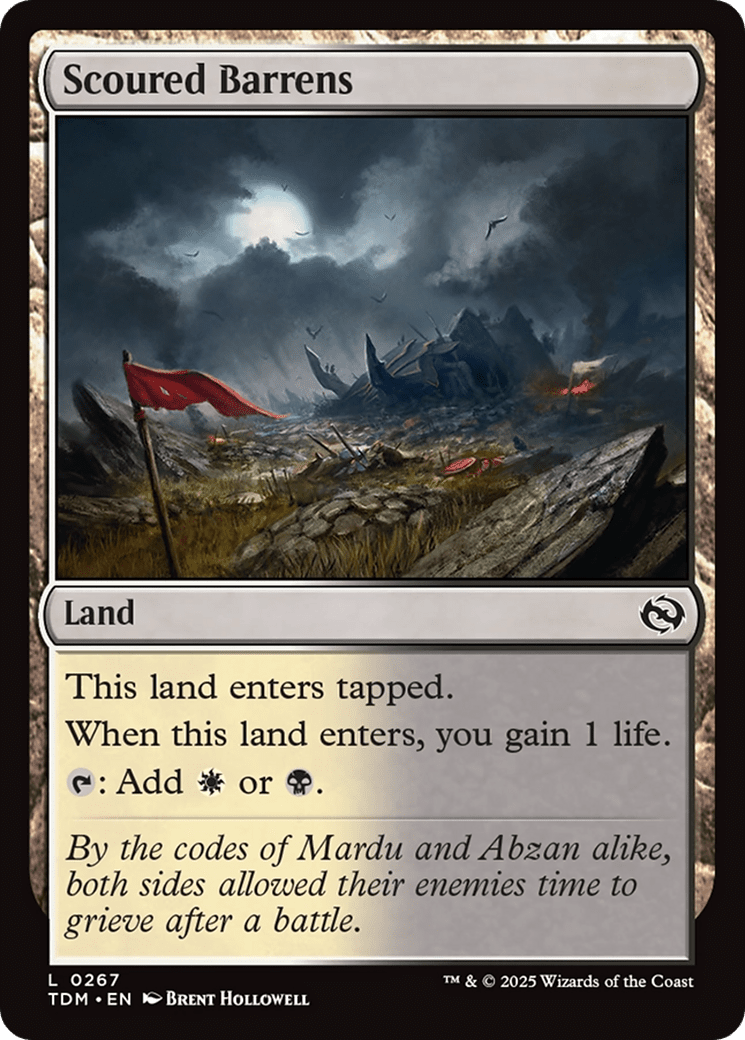 Scoured Barrens (267) [Tarkir: Dragonstorm]  Foil