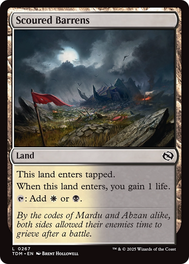 Scoured Barrens (267) [Tarkir: Dragonstorm]  Foil