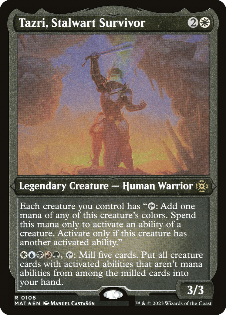 Tazri, Stalwart Survivor (MAT-106) - March of the Machine: The Aftermath Etched Foil