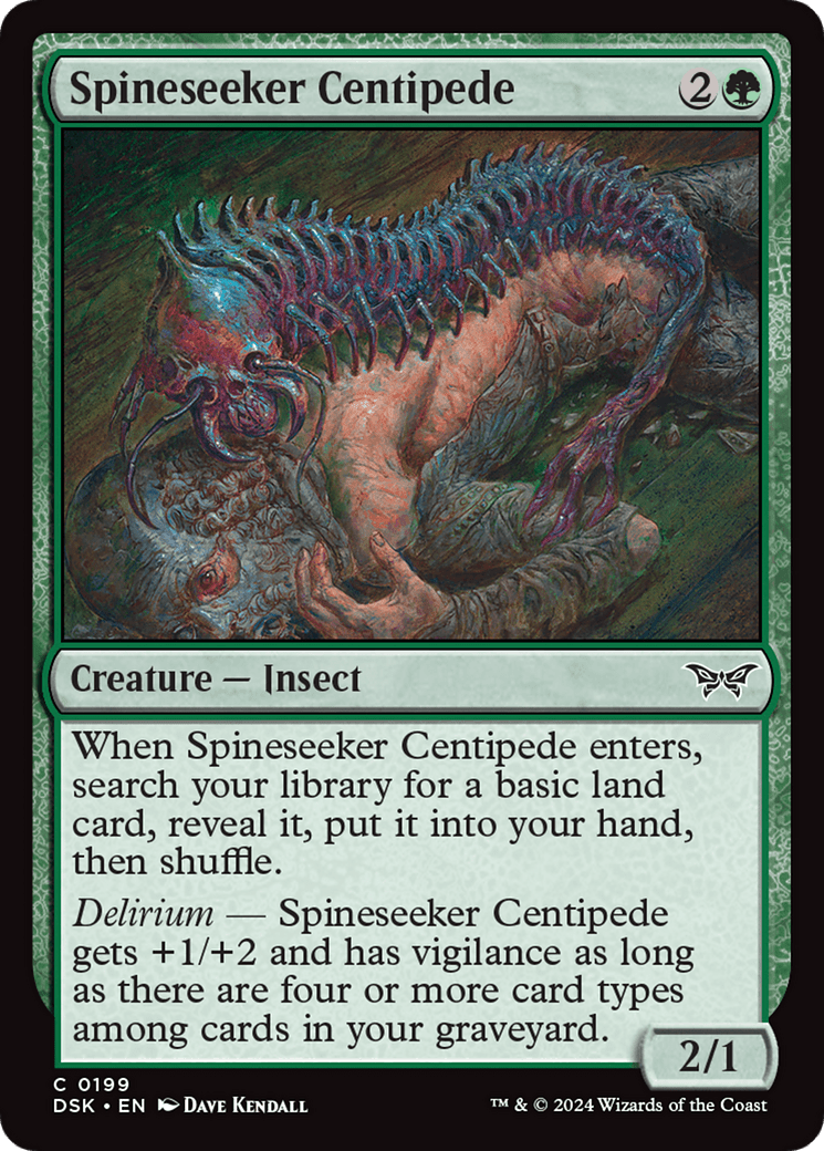Spineseeker Centipede [Duskmourn: House of Horror] Foil