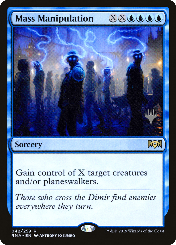 Mass Manipulation (Promo Pack) [Ravnica Allegiance Promos] Foil