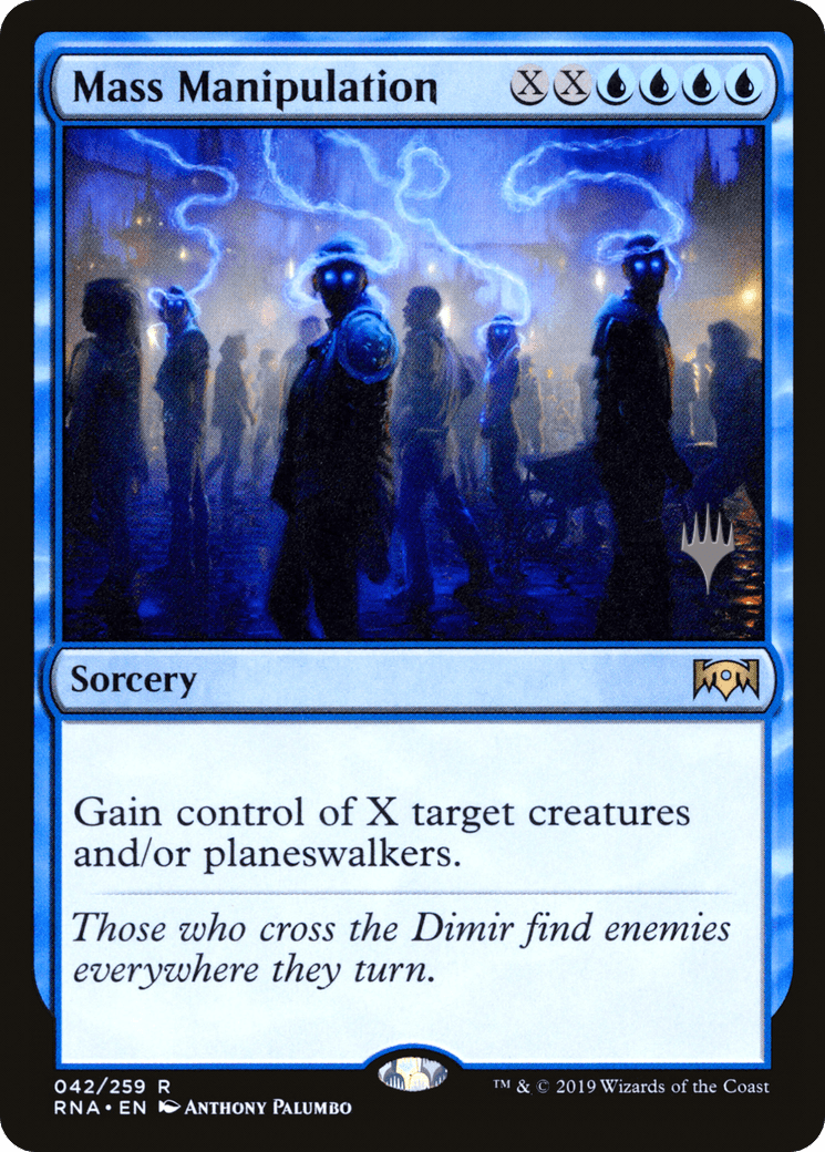 Mass Manipulation (Promo Pack) [Ravnica Allegiance Promos] Foil