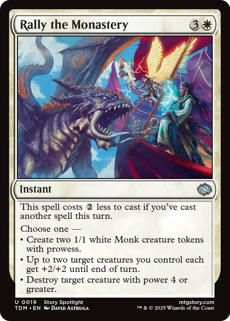 Rally the Monastery (019) [Tarkir: Dragonstorm]  Foil