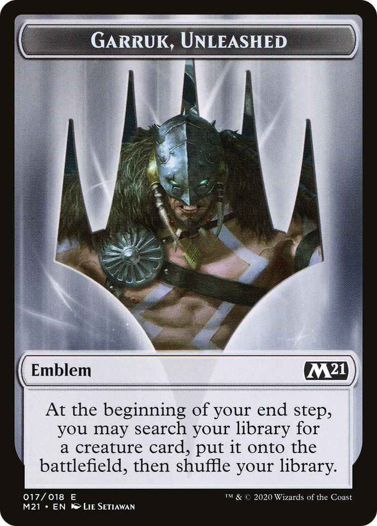 Garruk, Unleashed Emblem (TM21-017) - Core Set 2021 Tokens
