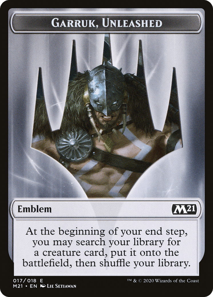Garruk, Unleashed Emblem (TM21-017) - Core Set 2021 Tokens