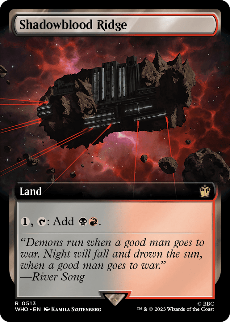Shadowblood Ridge (Extended Art) [Doctor Who] Foil