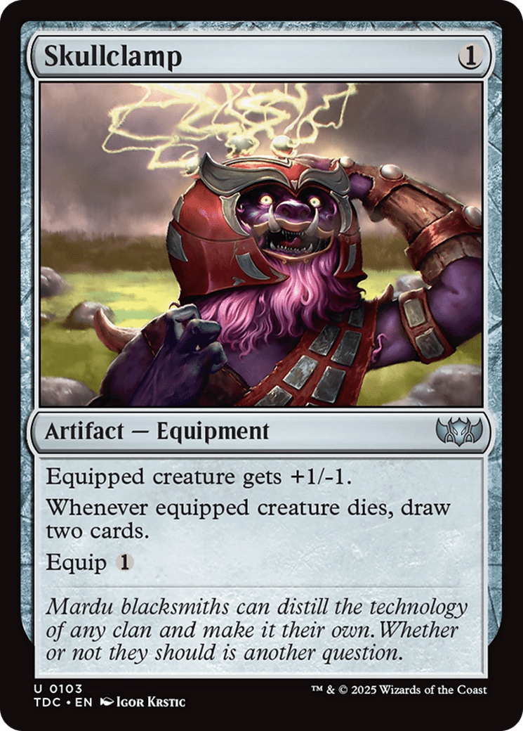 Skullclamp (103) [Commander: Tarkir: Dragonstorm]